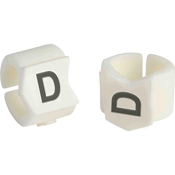 brd133413 - SCN-23-D клипсы белые, 50шт/упак, для провода 5,9-8,5мм диаметра, легенда D