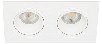 Встраиваемый светильник декоративный KL90-2 WH MR16/GU5.3 белый, пластиковый Б0054371