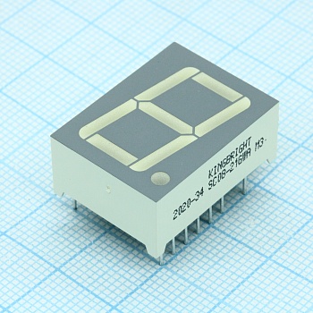 SC08-21GWA - 1 разрядный индикатор 20,32мм/зеленый/568нм/3-10.5мкд/ОК