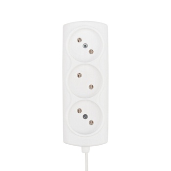 Удлинитель STANDARD 3 гнезда, 1.5 м, 2х0.75 мм?, б/з, белый 11-7206
