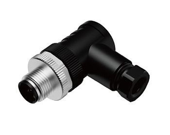 Вилочный разъем M12A12MPAFWSC608001 - Вилочный разъем на кабель, 12 полюсов, M12, угловой, A-Code, диаметр кабеля: 6,0-8,0 мм, 1,5А, 30V, корпус из пластика, резьбовое соединение: цинк