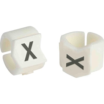 brd133433 - SCN-23-X клипсы белые, 50шт/упак, для провода 5,9-8,5мм диаметра, легенда X