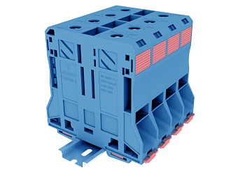 Проходная клемма TAPO95-2-BU - Проходная клемма, тип фиксации провода: пружинный, номинальное сечение: 95 мм кв., 232A, 1000V, ширина: 25 мм, цвет: синий, тип монтажа: DIN 35