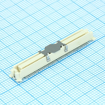 528851074 - Соединитель плата-плата шаг 0.635мм, вилка, высота от 6 до 10мм, ширина 6,4мм, 100 контактов