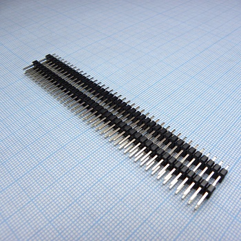 DS1029-04-2X40P8BVB10-B - Штыревой соединитель, 2х40 шаг 2,54мм.,двухрядный (A=6.00мм, H=10.40мм, B=3.00мм)