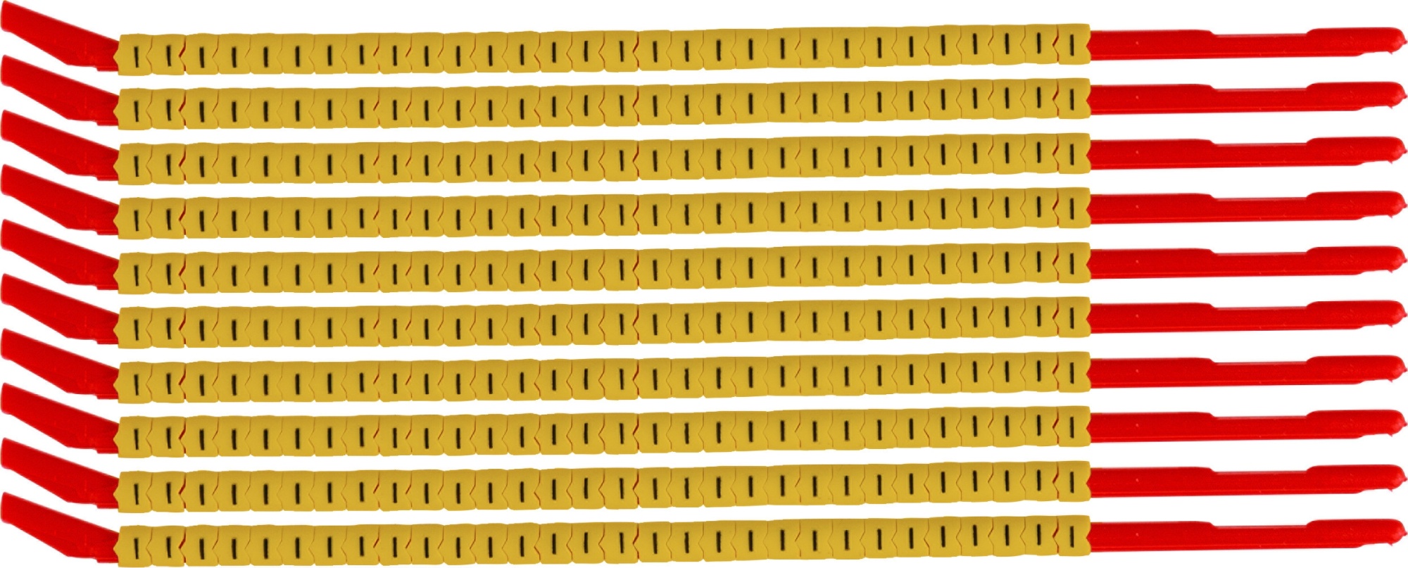 brd333118 - SCNG-10-I клипсы жёлтые, 300шт/упак, для провода 2,8-3,4мм диаметра, легенда I