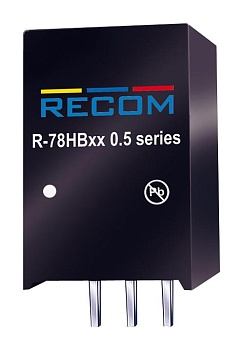 R-78HB12-0.5 - Преобразователь DC/DC, без изоляции, выход 12В/0.5А, вход 17...72В