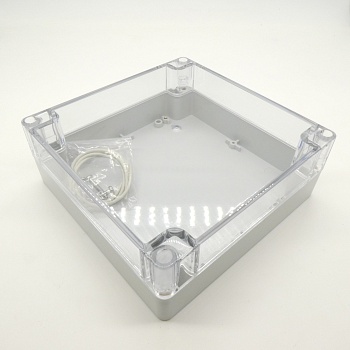 G287C - Герметичный корпус из поликарбоната с прозрачной крышкой, IP65, светло-серый