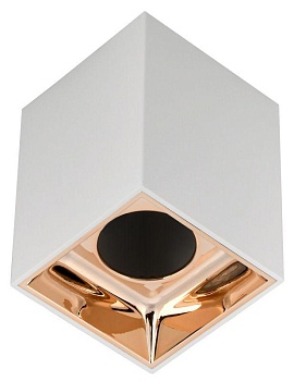 Светильник 4112 накладной поворотный GU10 бел./золото пласт. LT-UPB0-4112-GU10-1-K22