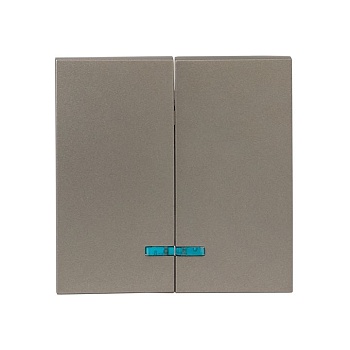 Валенсия лицевая панель выключателя 2-кл. с индикатором 10А кашемир PROxima ESV10-L-123-40