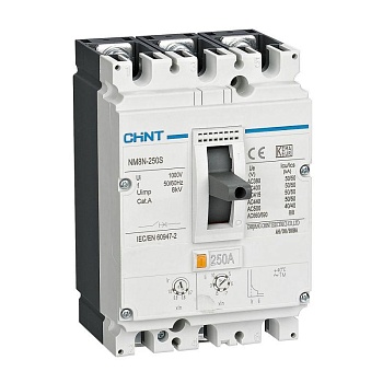 Выключатель автоматический 3п 160А 50кА NM8N-250S TM 3P с рег. термомагнит. расцеп. CHINT 271172