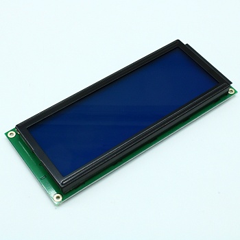 WH2004L-TML-CT# - ЖКИ знакосинтезирующий 20 x 4, STN Синий Негативный/прозрачный светодиодная подсветка белая, размеры 146x62.5 мм, видимая область 123.5x43 мм, -20...70°C, контактные площадки сверху 18 выводов