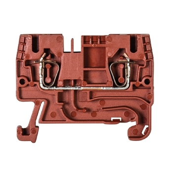 Клемма WKFN 2,5/35 BRAUN - Проходная клемма, тип фиксации провода: пружинный, номинальное сечение: 2,5 мм кв., 24А, 800V, ширина: 5 мм, цвет: коричневый, тип монтажа: DIN 35