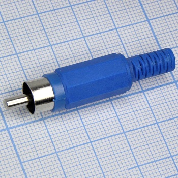 RCA 4004 Blue(4005) - RCA штекер кабельный, разъем типа "тюльпан"