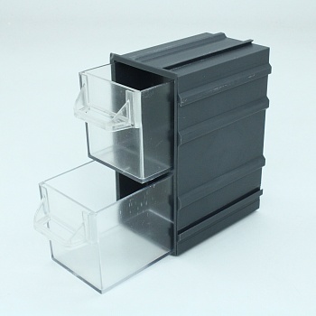 Бокс для р/дет К- 3 прозрачные/цветн. - Пластиковый контейнер для хранения крепежа, радиоэлектронных комплектующих, любых небольших деталей