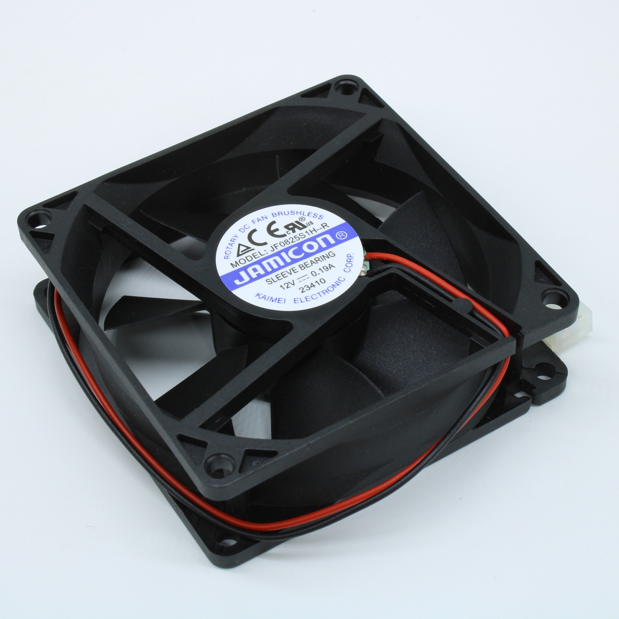 JF0825S1H-R - Вентилятор 12В DC, 3000об/мин., 65,8м3/час, 80х80х25мм, подшипник скольжения