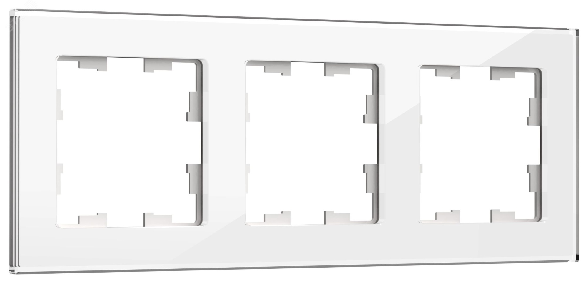 Рамка 3-м BRITE РУ-3-2-БрБ стекло бел. BR-M32-G-K01