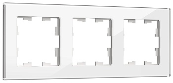 Рамка 3-м BRITE РУ-3-2-БрБ стекло бел. BR-M32-G-K01
