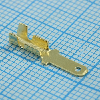 РП-П 1.0-(2.8) - Разъем плоский под двойной обжим, неизолированный (папа)