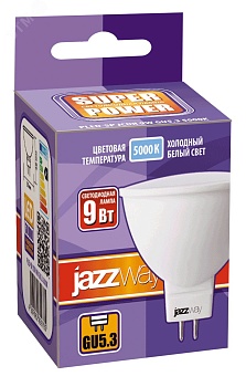 Лампа светодиодная PLED-SP 9Вт JCDR MR16 5000К холод. бел. GU5.3 720лм 230В 2859785A