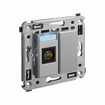 Avanti Розетка TV в стену оконечная 2 модуля      Закаленная сталь 4404503