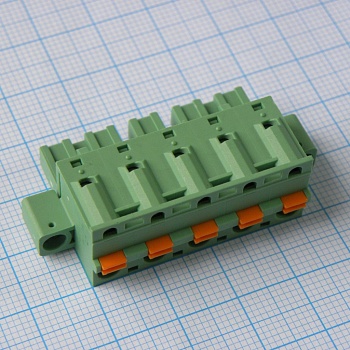 2EDGKDM-7.62-05P-14-00 - Нажимной безвинтовой клеммный блок 5 контактов шаг 7.62мм