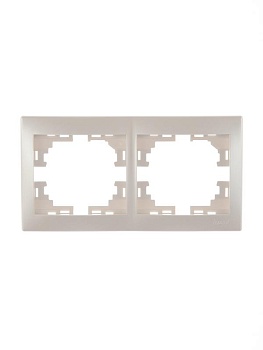Рамка 2-м Mira горизонт. жемчуж./бел. перламутр. 701-3000-147