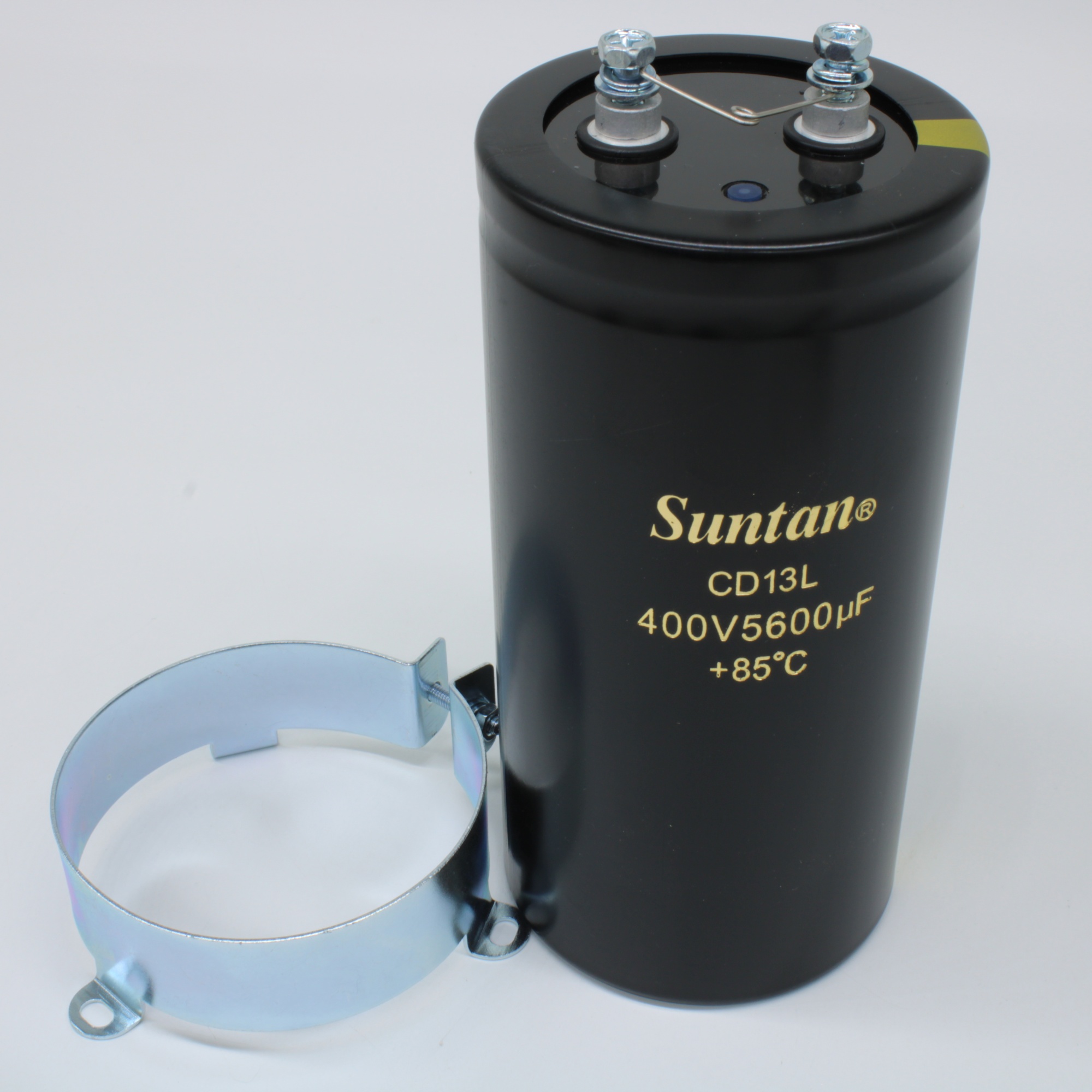 TS13EF2G562MSB000R - Алюминиевый электролитический конденсатор 400В 5600мкФ ±20% (77х155мм) выводы под винт 0.02Ом 16000мА 12000ч 85°С россыпь