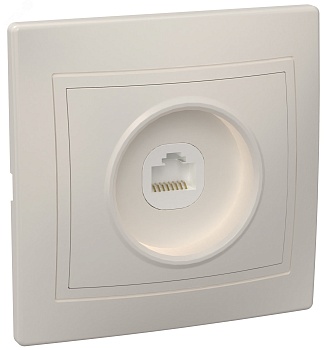 Розетка компьютерная 1-м СП Кварта РК10-ККм IP20 крем. EKK10-K33-DM