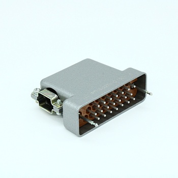 РП10-22 ЛУ-О вилка с/к - Соединитель  низкочастотный, прямоугольный, внутреннего монтажа угловой