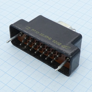 РП10-22 ЛП-О вилка с/к - Соединитель  низкочастотный, прямоугольный, внутреннего монтажа