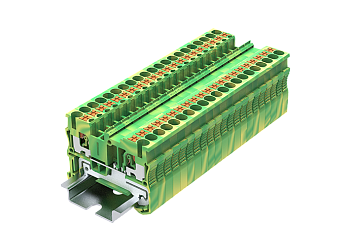 Заземляющая клемма TP2.5-2-PE - Заземляющая клемма, тип фиксации провода: push-in, номинальное сечение: 2,5 мм кв., ширина: 5,2 мм, цвет: желто-зеленый, тип монтажа: DIN 35