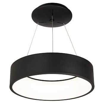 Светильник SP-TOR-RING-HANG-R460-33W Warm3000 (BK, 120 deg) 023393(1) - Подвесной светильник 33Вт, черный круглый корпус. Цвет ТЕПЛЫЙ БЕЛЫЙ 3000K, св.поток 1900 лм, CRI(Ra)>80, угол 120°. Размер светильника Ф455x110мм. Максимальная длина подвеса 1200мм. П