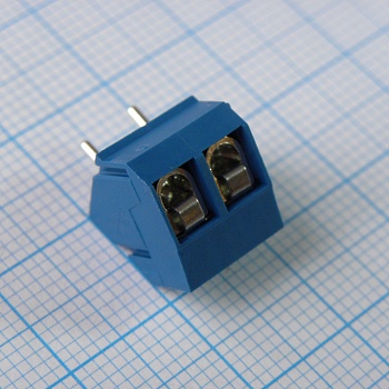 DG301S-5.0-02P-12-00A(H) - Винтовой клеммный блок с защитой провода, 2 контакта. Серия DG301S-5.0