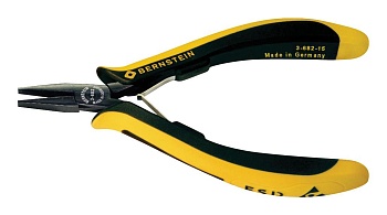 3-682-15 - Антистатические плоскогубцы серии Euroline с резиновым проводящим покрытием ручек; длина 130мм; полированные, суперкрепление