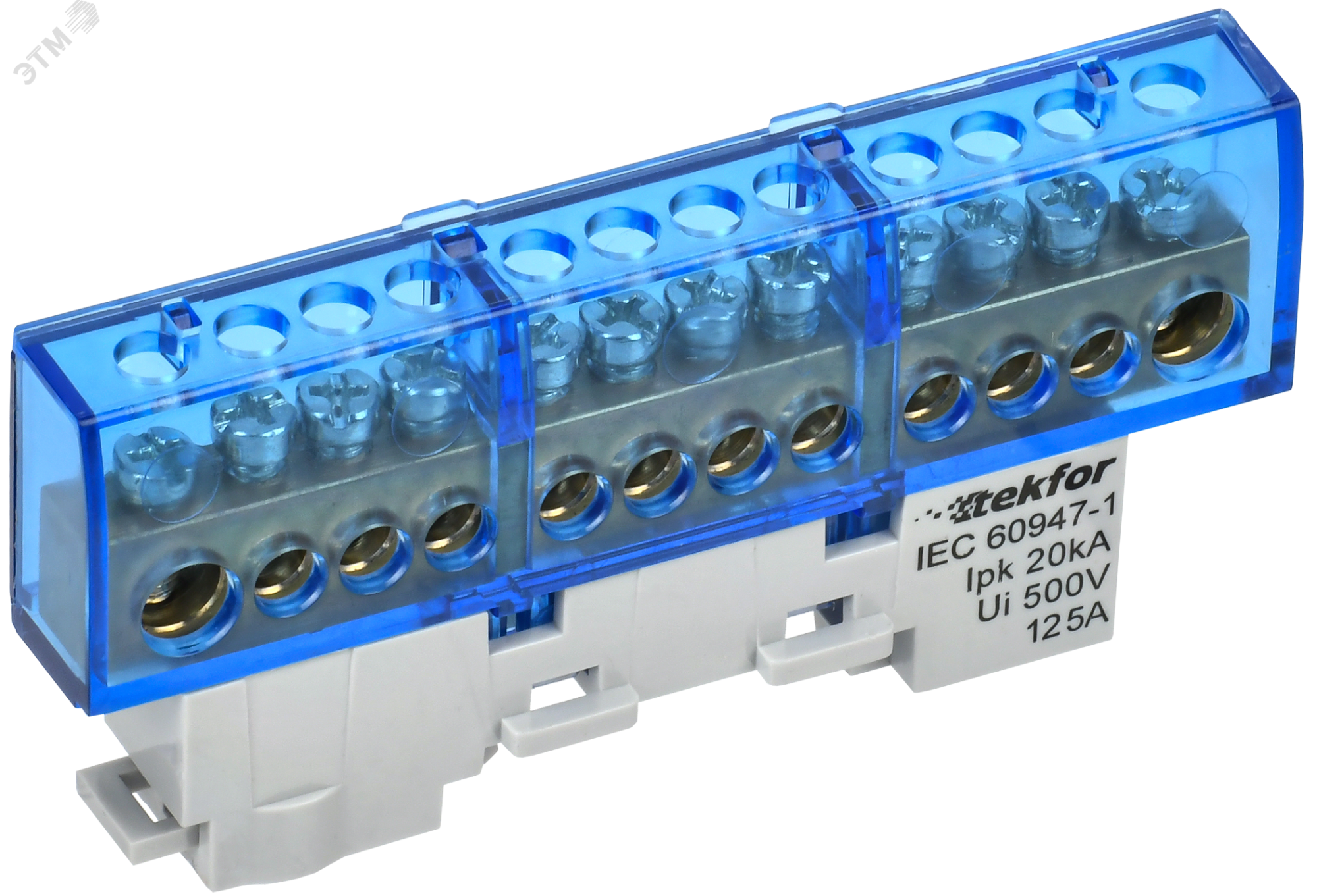 TEKFOR Шина N ноль изолированная на универсальном держателе 8х12-12-С IEK TF-NN20-12-KL-K07