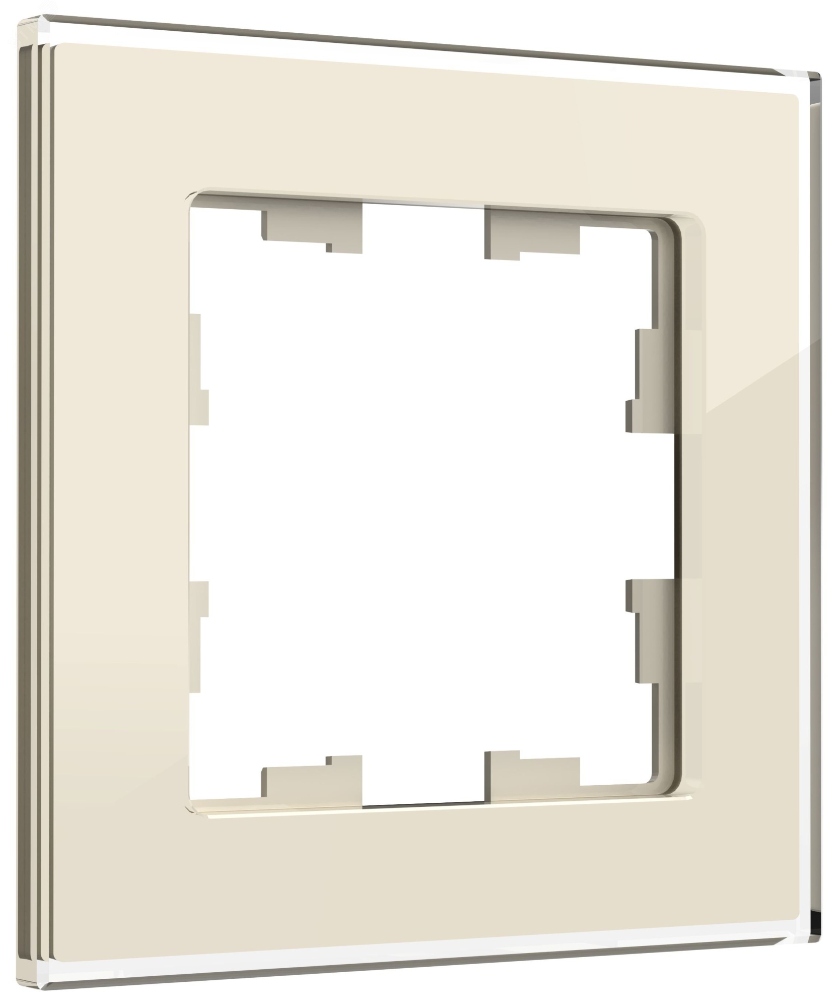 Рамка 1-м BRITE РУ-1-2-БрВа стекло ванильн. BR-M12-G-K10