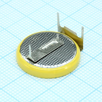 CR2032T-VAY3-17.8 - Li, MnO2 батарея типоразмера R20, 3В, 0.22Ач, приваренные выводы, -40...85 °C