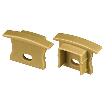 Заглушка ARH-LINE-2315-F с отверстием GOLD 040002 - Пара заглушек для профиля ARH-LINE-2315-F. Цвет - золотой. Материал - пластик. В комплекте 2 заглушки с отверстиями.