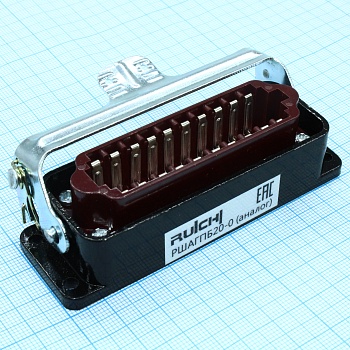 РШАГПБ-20-О аналог - Соединитель  низкочастотный, прямоугольный, внутреннего монтажа
