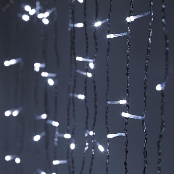 Светодиодная новогодняя гирлянда ЕNIGW - 400W Занавес 8 режимов 3*3 м холодный белый 320 LED IP20 220 V Б0051875