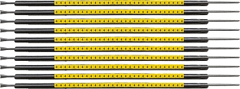 brd333054 - SCNG-05-4 клипсы жёлтые, 300шт/упак, для провода 1,4-1,8мм диаметра, легенда 4