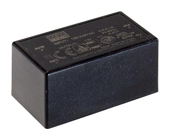 MPM-05-5 - AC-DC med, 5Вт, вход 80...264В AC 47...440 Гц, выход 5В/1А, изоляция 4000В AC, на плату, 45.7х25.4х21.5мм, -40...+85°C