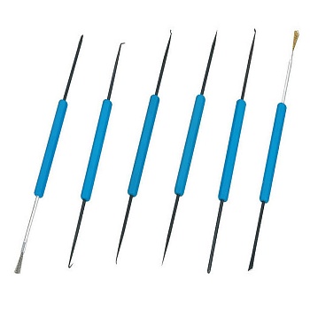 Набор инструментов для пайки ZD-151 - Металлическая кисть,скребок,нож,крючок,вилка