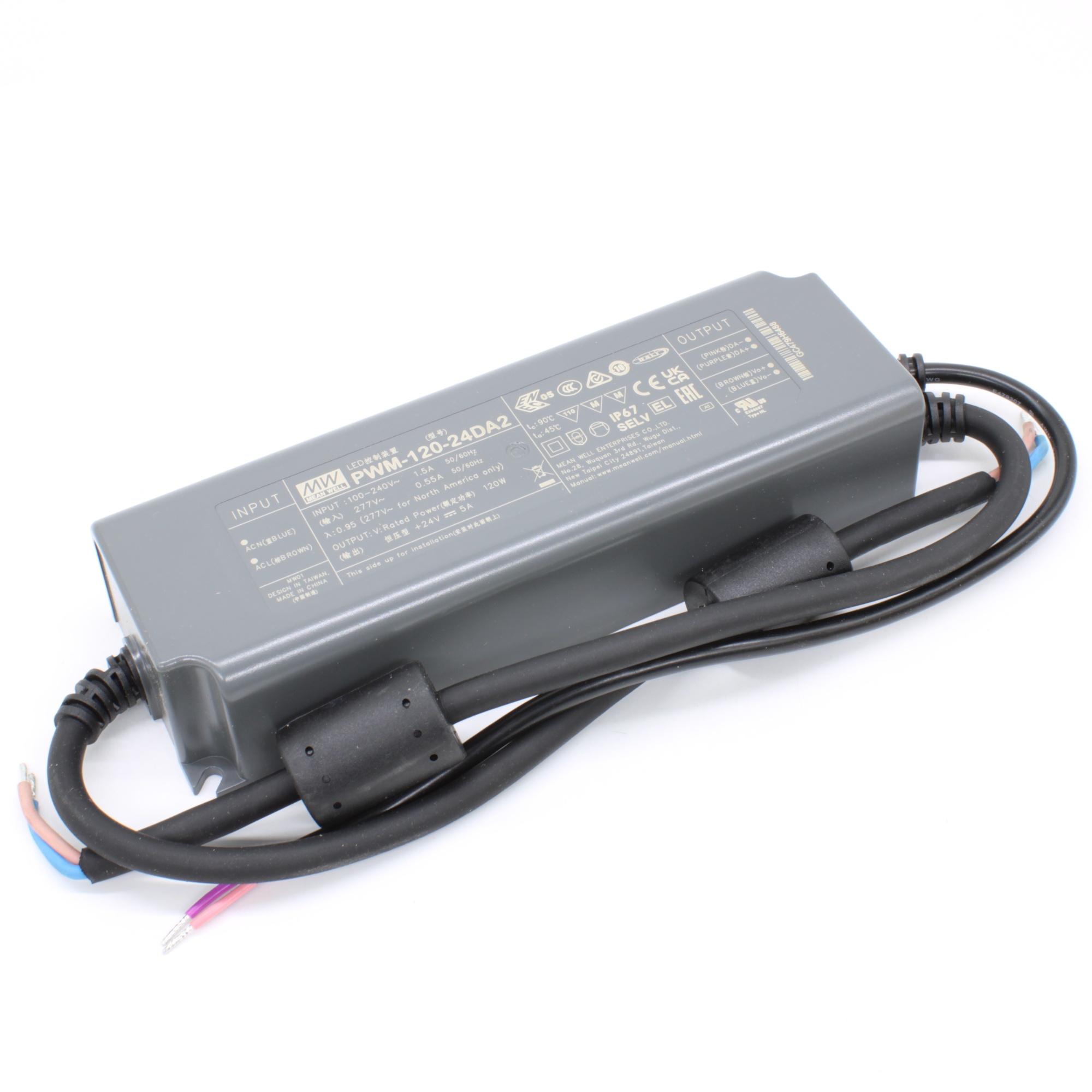 PWM-120-24DA2 - Источник электропитания светодиодов 120Вт 24В/5A ШИМ