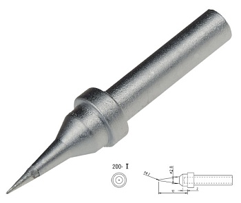 QSS200-T-I - Жало паяльное, конус 0.4мм, для станций Quick 203/203H, Quick 204/204H, Quick 376/376D, Quick 712