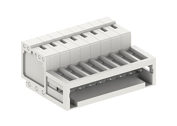 Розеточный разъем на кабель 435424 - Розеточный разъем, прямой, на кабель, шаг: 3.5 мм, 24 полюса, фиксация провода пружинная, исполнение: стандартное, 160V, 10A, цвет: серый