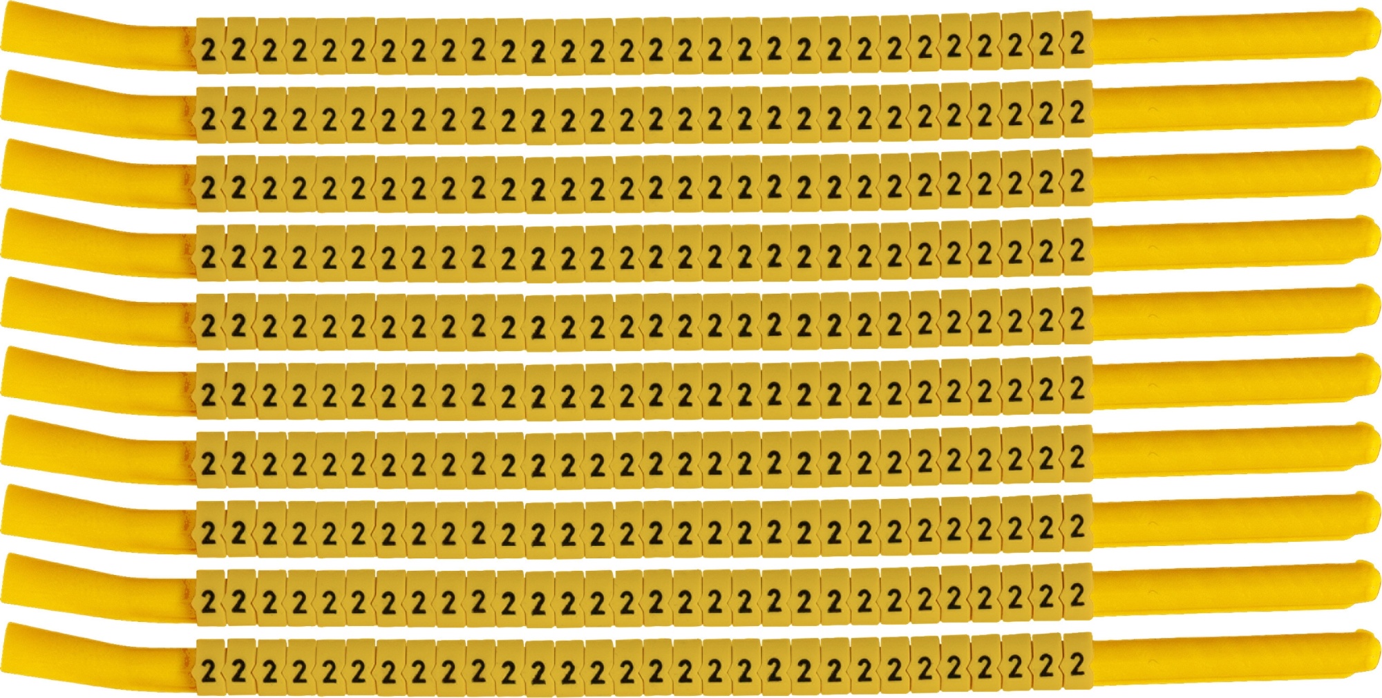 brd333302 - SCNG-18-2 клипсы жёлтые, 300шт/упак, для провода 4,6-5,9мм диаметра, легенда 2