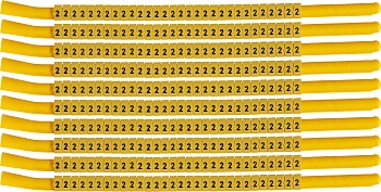 brd333302 - SCNG-18-2 клипсы жёлтые, 300шт/упак, для провода 4,6-5,9мм диаметра, легенда 2