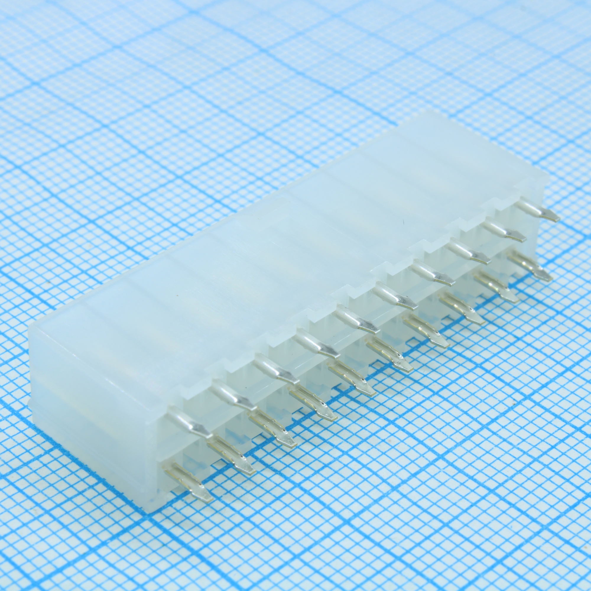 39281203 - Соединитель провод-плата HDR 20 контактов шаг 4.2мм монтаж в отверстие серия Mini-Fit Jr пакет